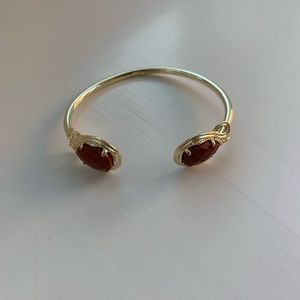 Kendra Scott Gold Bracelet with Brown Stones
